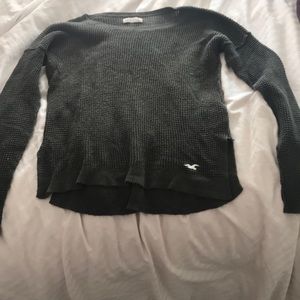 small green hollister knit sweatshirt
